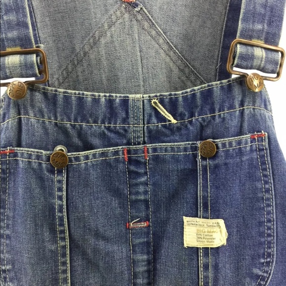 Big Mac Square Back Overalls Distressed 35 x 27 - Picture 4 of 5